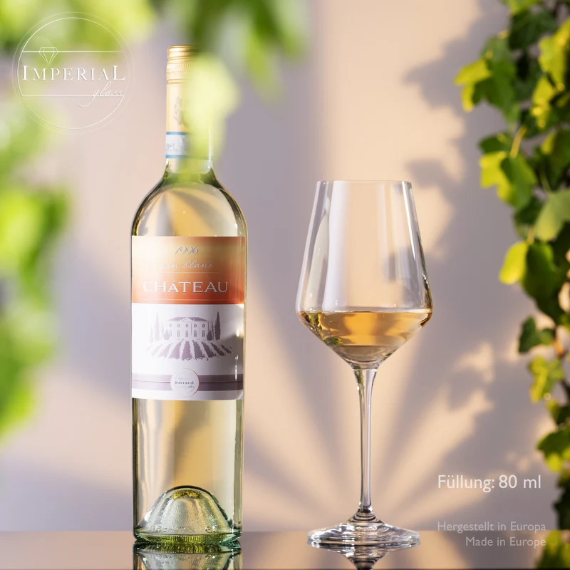 IMPERIAL glass Weißweingläser 450ml "Athen" Set 2-Teilig Riesling Glas aus Crystalline Glas Weingläser Spülmaschinenfest