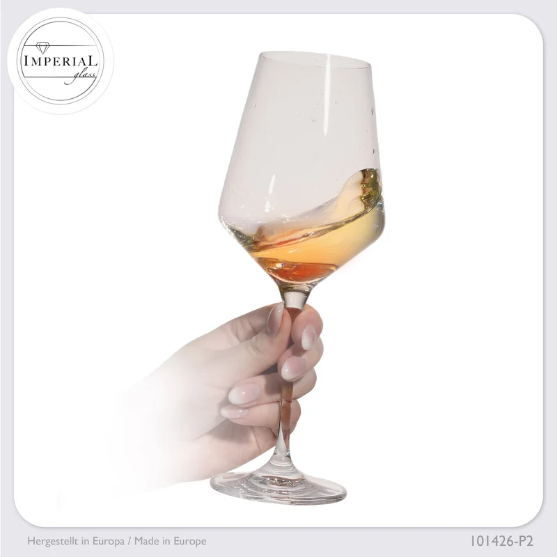IMPERIAL glass Weißweingläser 450ml "Athen" Set 2-Teilig Riesling Glas aus Crystalline Glas Weingläser Spülmaschinenfest
