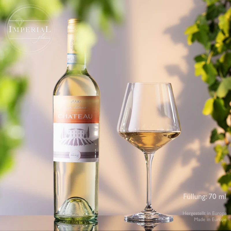 IMPERIAL glass Weißweingläser 560ml "Athen" Set 2-Teilig Chardonnay Glas aus Crystalline Glas Weingläser Spülmaschinenfest