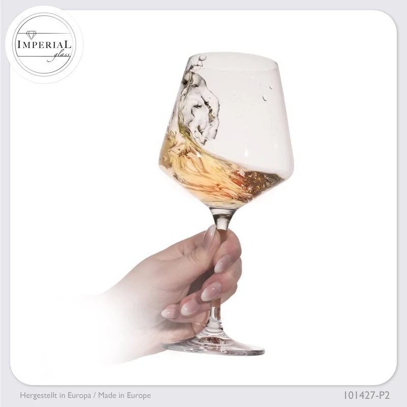 IMPERIAL glass Weißweingläser 560ml "Athen" Set 2-Teilig Chardonnay Glas aus Crystalline Glas Weingläser Spülmaschinenfest