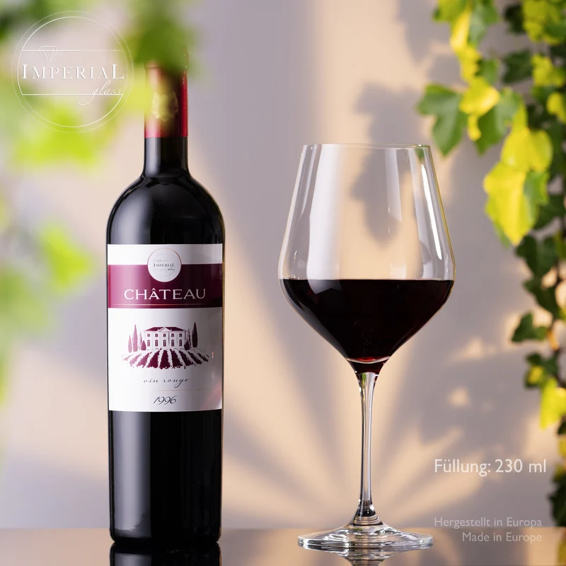 IMPERIAL glass Große Rotweingläser 920ml Set 6-Teilig "Sydney" Burgundergläser aus Crystalline Glas Weinglas Spülmaschinenfest