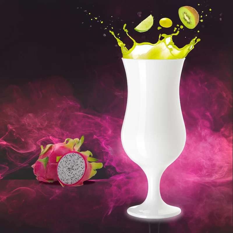 PLATINUX Weiße Cocktailgläser 400ml (max. 470ml) Set 6 Stück