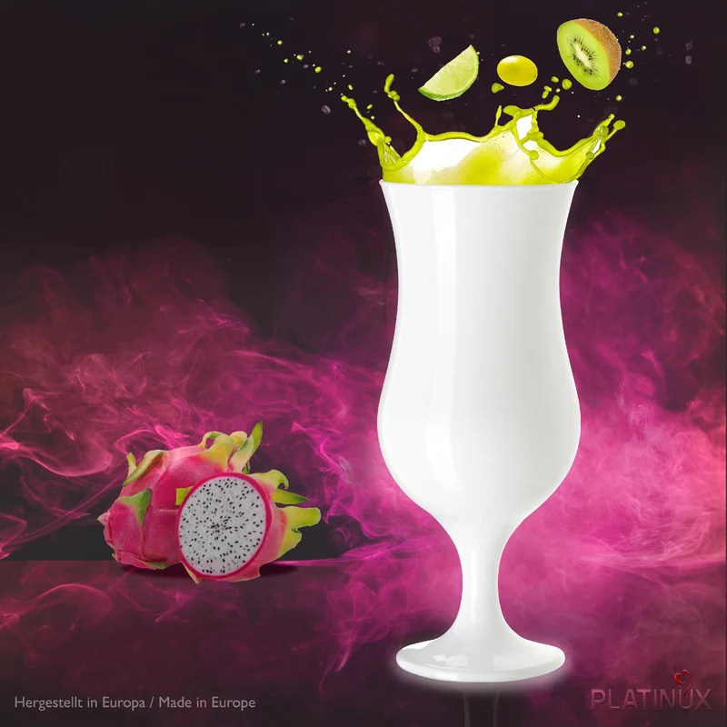 PLATINUX Weiße Cocktailgläser 400ml (max. 470ml) Set 6 Stück