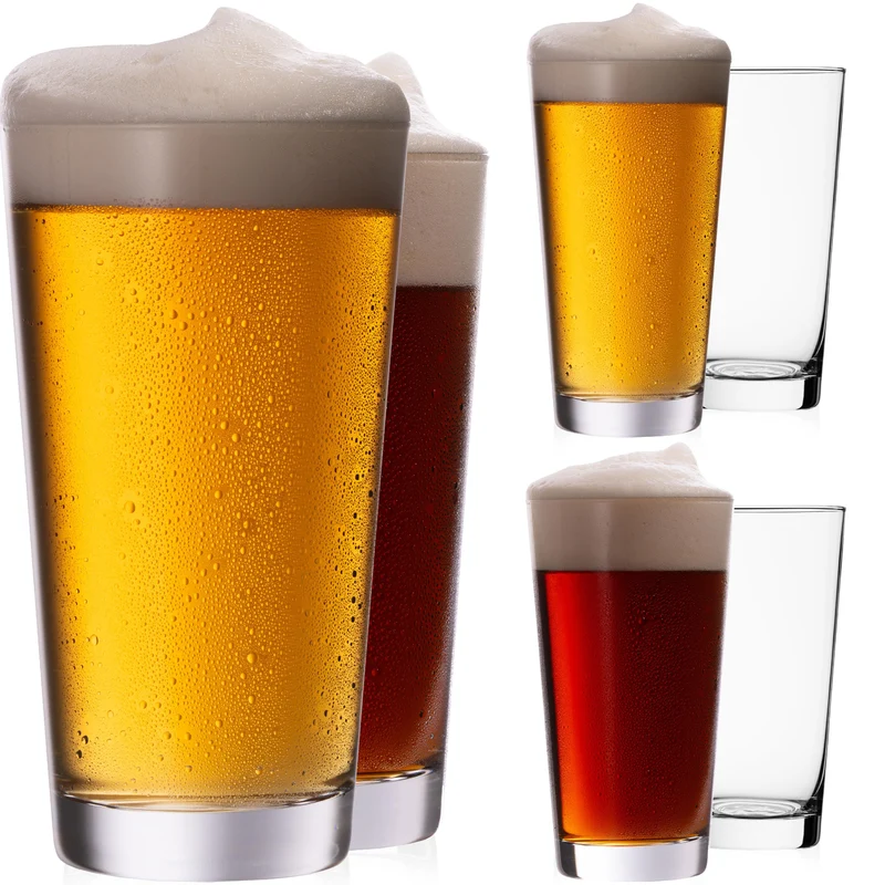 PLATINUX Biergläser Set 500ml (max. 600ml) 6-Teilig aus Glas 0,5L