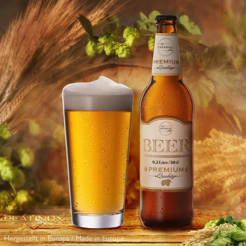 PLATINUX Biergläser Set 500ml (max. 600ml) 6-Teilig aus Glas 0,5L