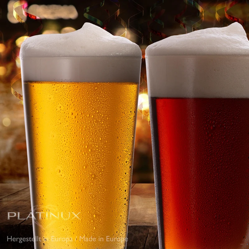 PLATINUX Biergläser Set 500ml (max. 600ml) 6-Teilig aus Glas 0,5L