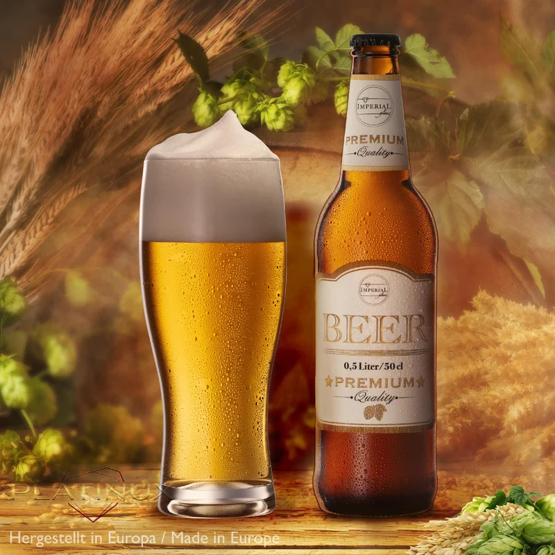 PLATINUX Biergläser 500ml (max. 640ml) Set 6-Teilig Bierseidel Weizengläser 0,5L Glas