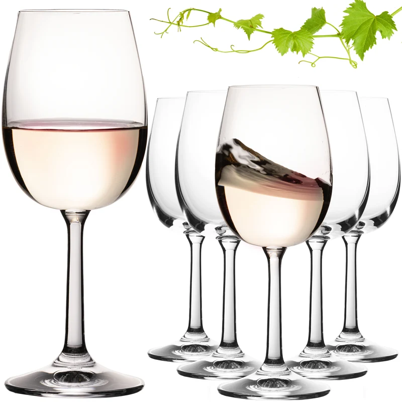 PLATINUX Weißweingläser 250ml Set 6-Teilig Weingläser aus Crystalline Glas