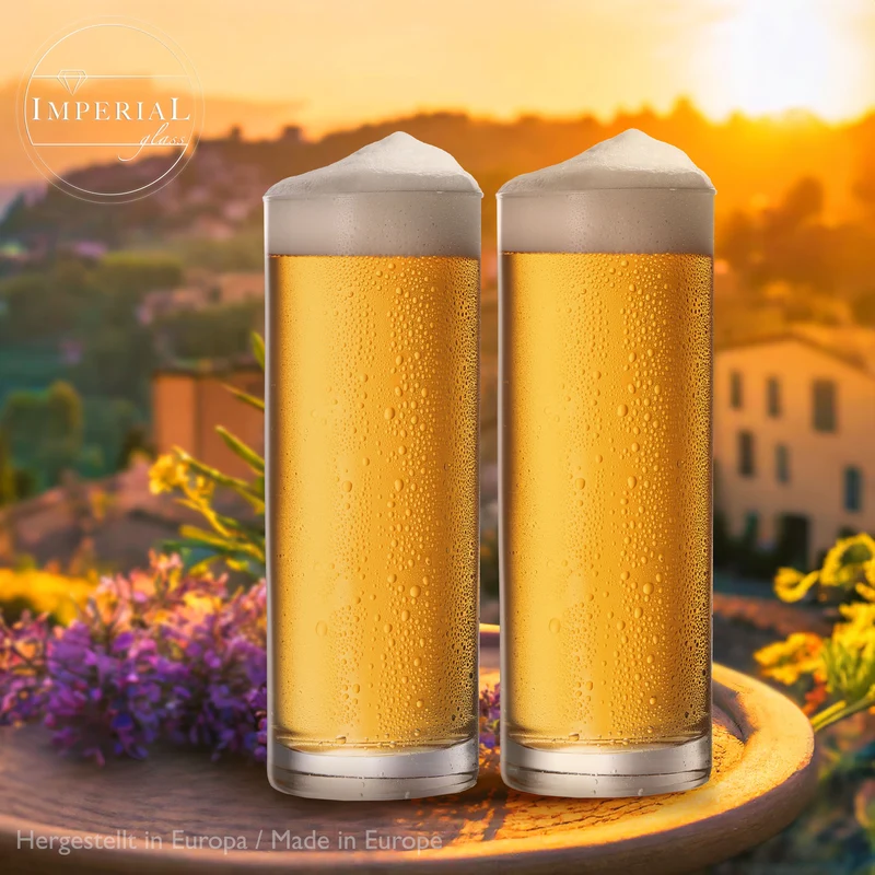 IMPERIAL glass Kölschgläser aus Glas Set 6-Teilig 500ml (max. 630ml) Kölschstangen 0,5L