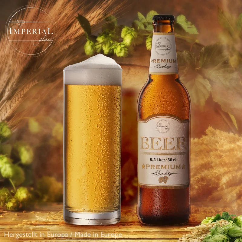 IMPERIAL glass Kölschgläser aus Glas Set 6-Teilig 500ml (max. 630ml) Kölschstangen 0,5L