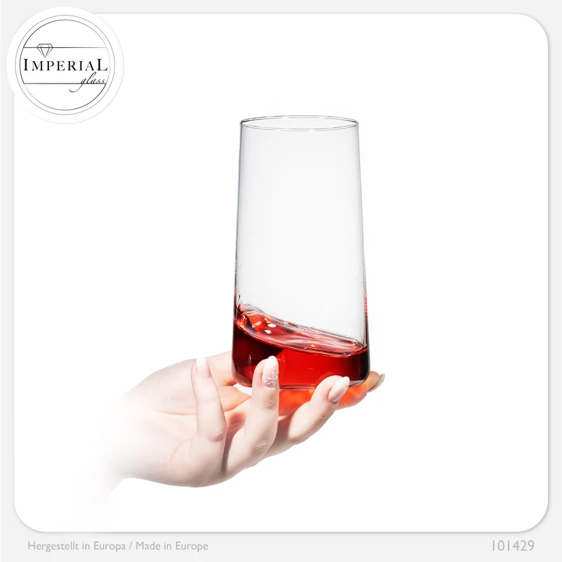 IMPERIAL glass Trinkgläser aus Glas 490ml (max. 550ml) Set 6 Teilig Wassergläser groß