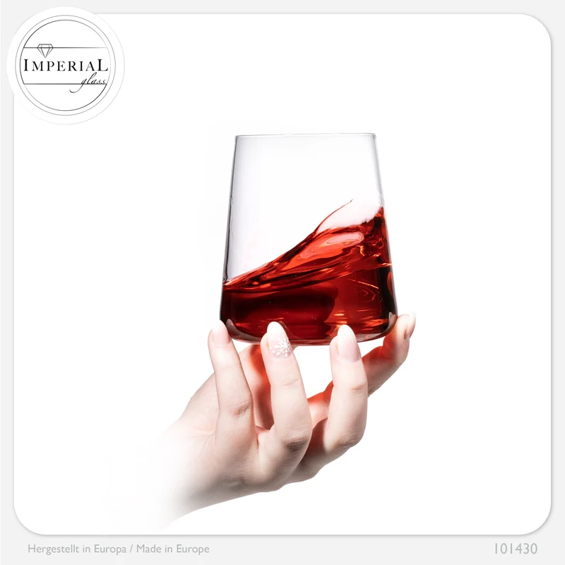 IMPERIAL glass Trinkgläser aus Glas 370ml (max. 450ml) Set 12 Teilig Wassergläser Groß