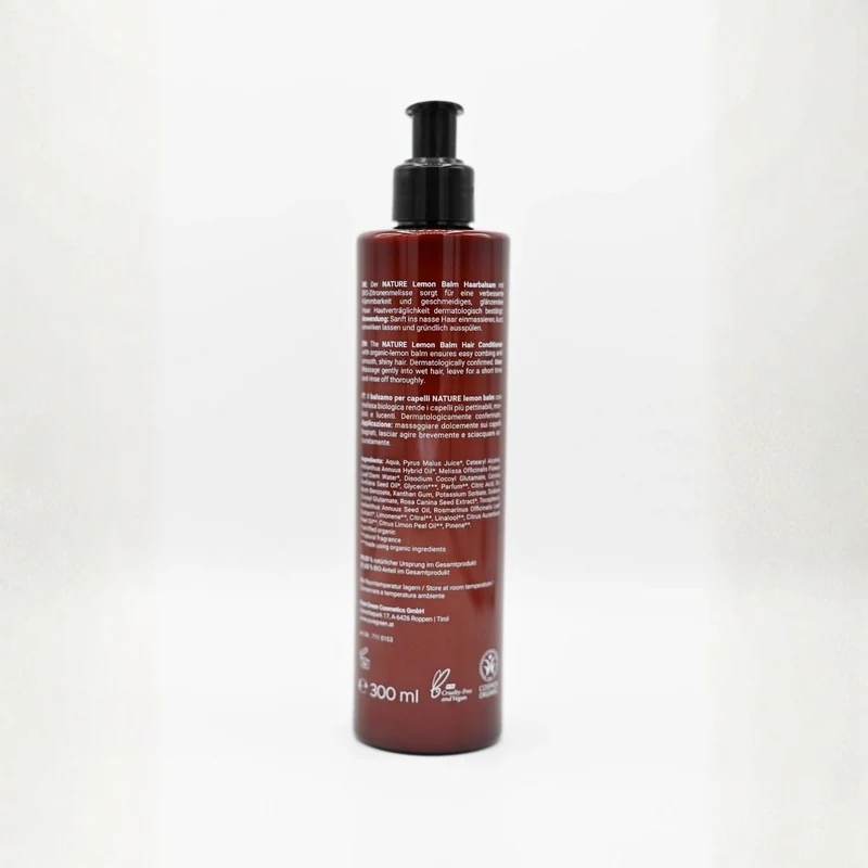 Hair Conditioner 'Lemon Balm' | 300 ml | tierversuchsfrei | vegan | Kunststoffgebinde mit Pumpfunktion | Made in Austria