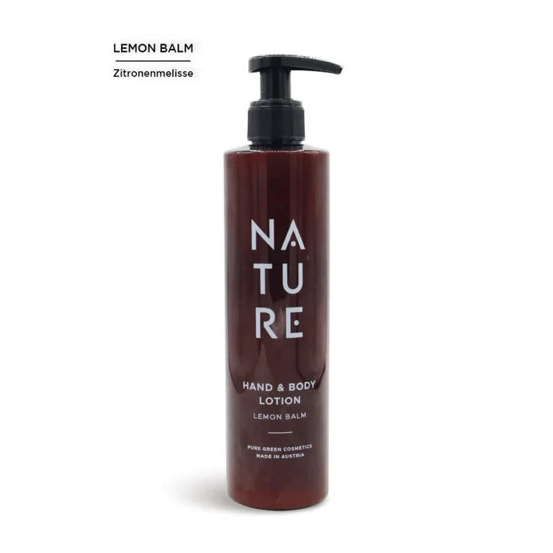 Hand & Body Lotion 'Lemon Balm' | 300 ml | tierversuchsfrei | vegan | Kunststoffgebinde mit Pumpfunktion | Made in Austria