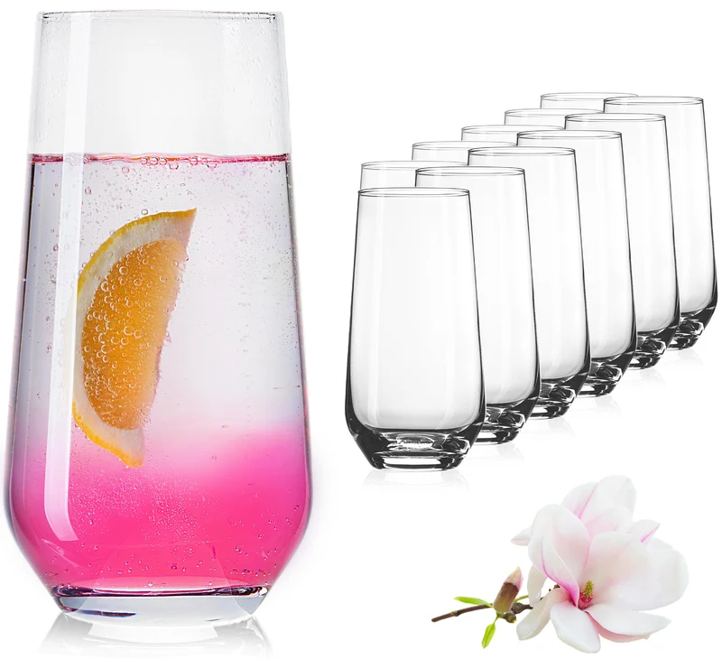 IMPERIAL glass Trinkgläser aus Glas 440ml (max. 520ml) Set 12-Teilig