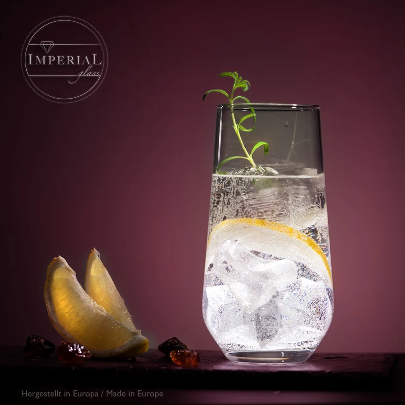 IMPERIAL glass Trinkgläser aus Glas 440ml (max. 520ml) Set 12-Teilig