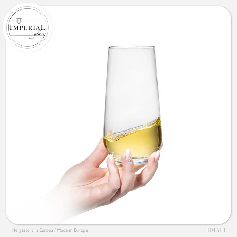 IMPERIAL glass Trinkgläser aus Glas 440ml (max. 520ml) Set 6-Teilig