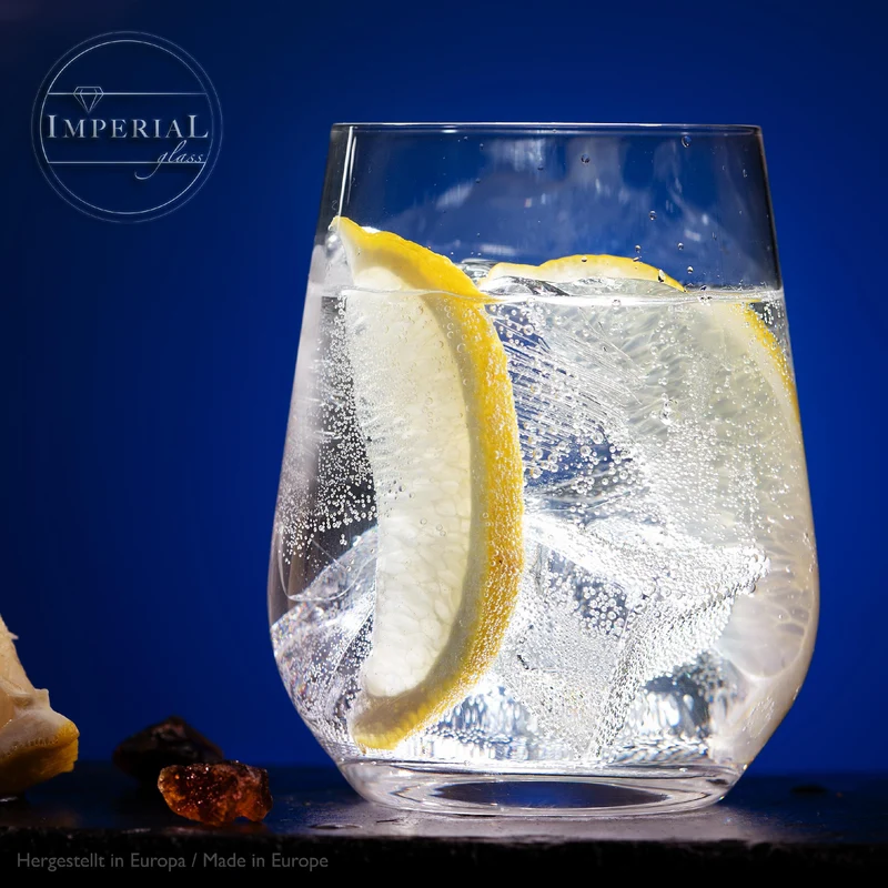 IMPERIAL glass Trinkgläser aus Glas 330ml (max. 450ml) Set 12-Teilig