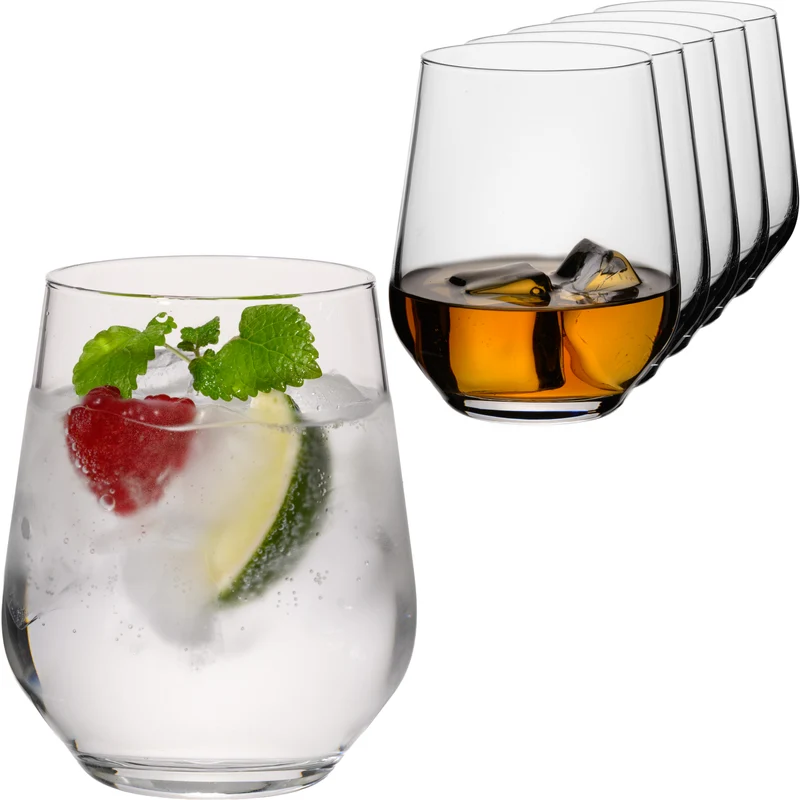 IMPERIAL glass Trinkgläser aus Glas 330ml (max. 450ml) Set 6-Teilig