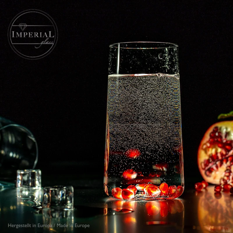 IMPERIAL glass Trinkgläser aus Glas 490ml (max. 550ml) Set 12 Teilig Wassergläser groß
