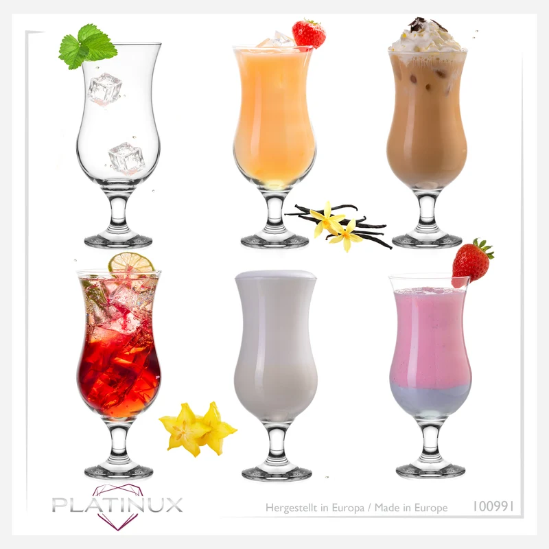 PLATINUX Cocktailgläser Set 12 Stück 400ml (max. 470ml)