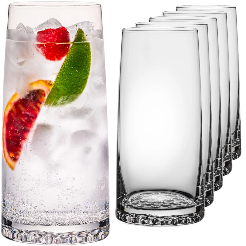 IMPERIAL glass Trinkgläser 6er Set "Faro" aus Crystalline Glas 530ml, strukturierter Boden spülmaschinenfest
