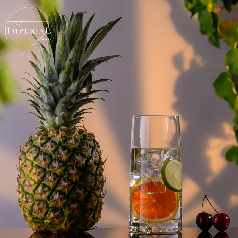 IMPERIAL glass Trinkgläser 6er Set "Faro" aus Crystalline Glas 530ml, strukturierter Boden spülmaschinenfest