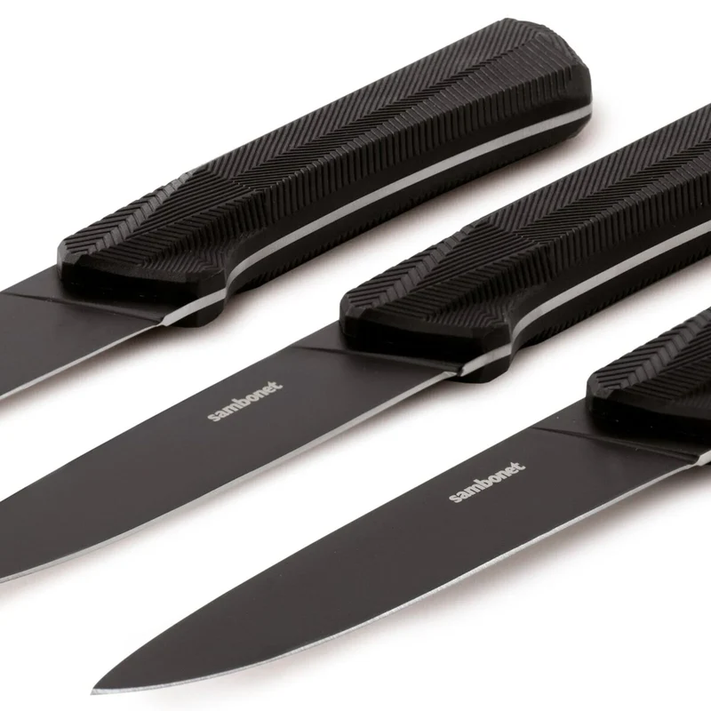Sambonet Black Edge Set 3 Coltelli Bistecca
