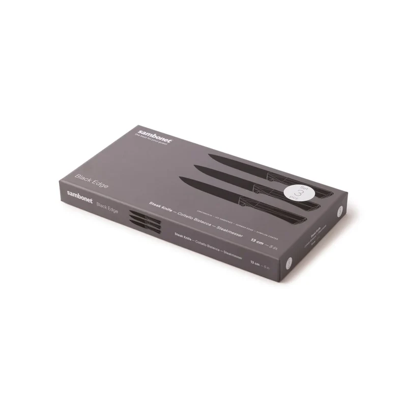 Sambonet Black Edge Set 3 Coltelli Bistecca