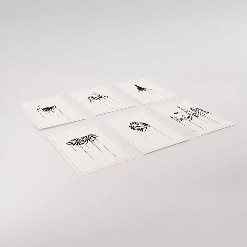 Postkarten Kunstdrucke 6er Set