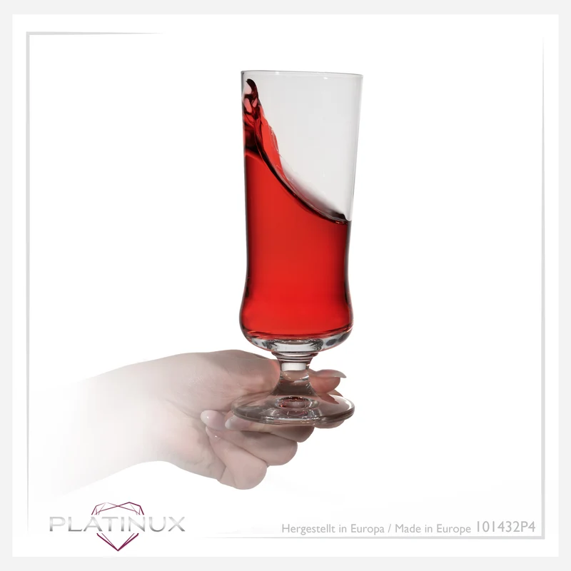 PLATINUX Elegante Cocktailgläser aus Crystalline Glas 300ml Set 4-Teilig