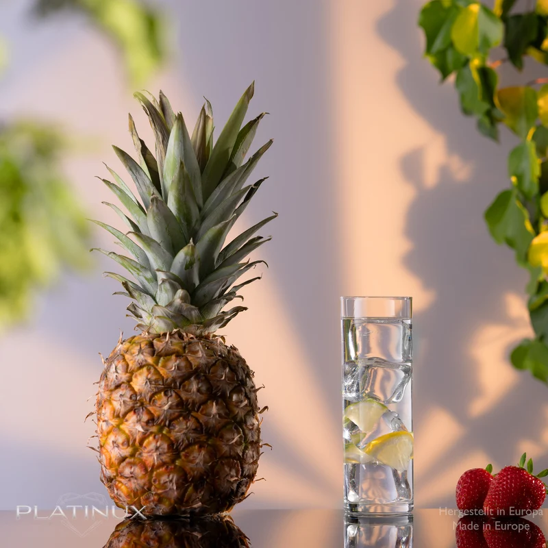 PLATINUX Gerade hohe Trinkgläser 240ml (max 200ml) Set 6-Teilig aus Glas Spülmaschinenfest