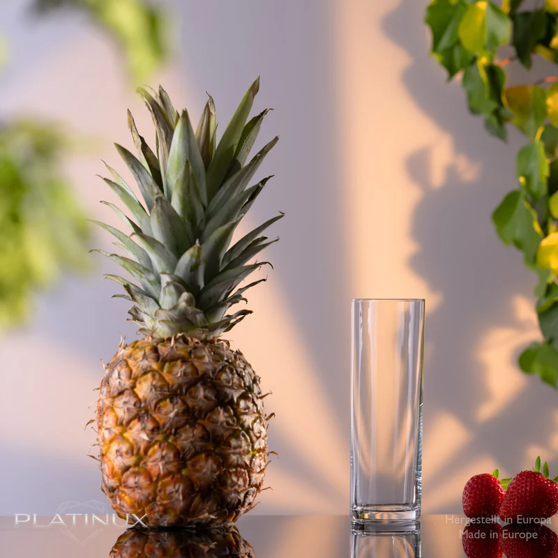 PLATINUX Gerade hohe Trinkgläser 240ml (max 200ml) Set 6-Teilig aus Glas Spülmaschinenfest