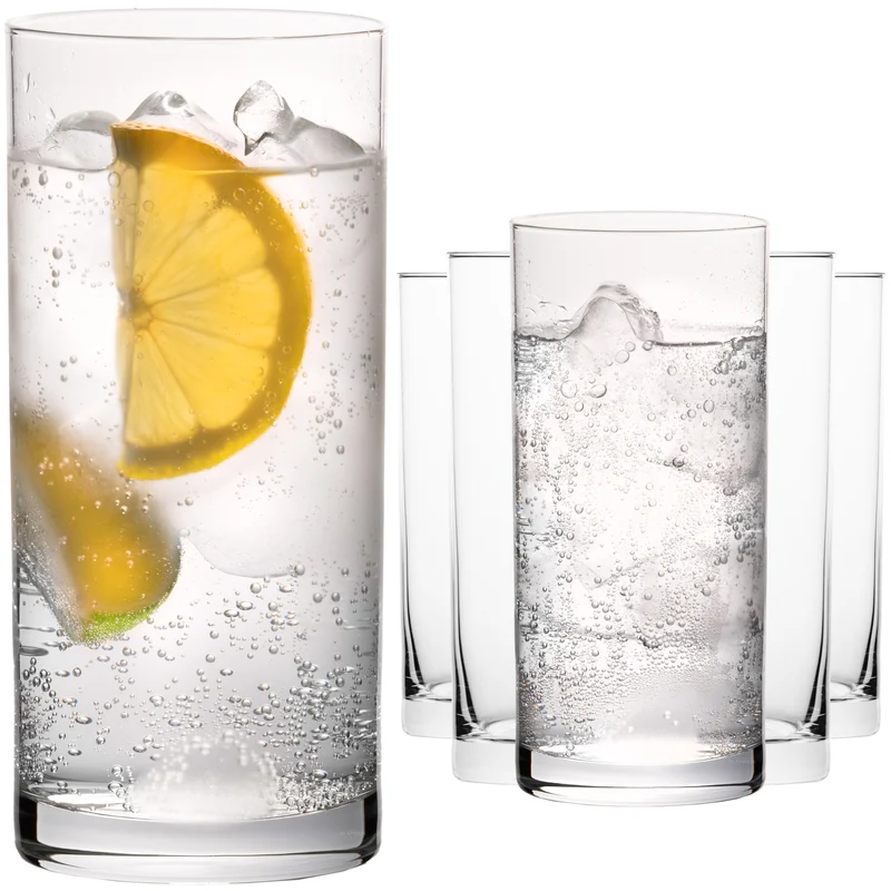 PLATINUX Gerade Trinkgläser 250ml (max 300ml) Set 6-Teilig aus Glas Spülmaschinenfest
