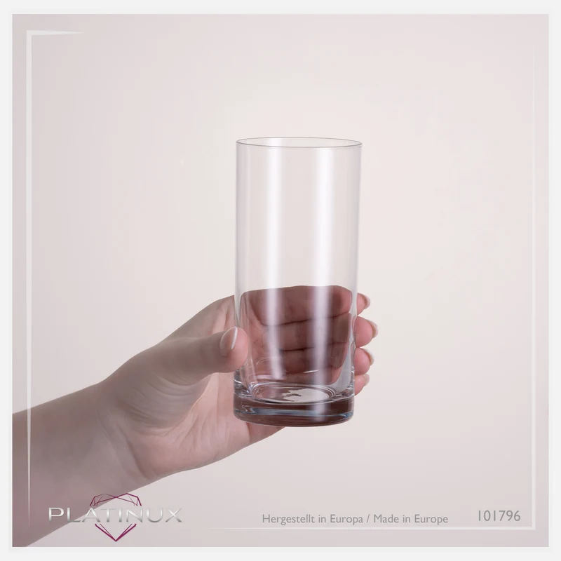 PLATINUX Gerade Trinkgläser 250ml (max 300ml) Set 6-Teilig aus Glas Spülmaschinenfest