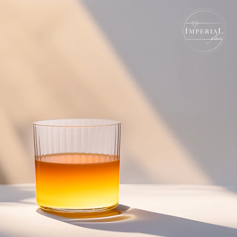 IMPERIAL geriffelte Trinkgläser 350ml 6er Set aus Crystalline Glas "London" Spülmaschinenfest