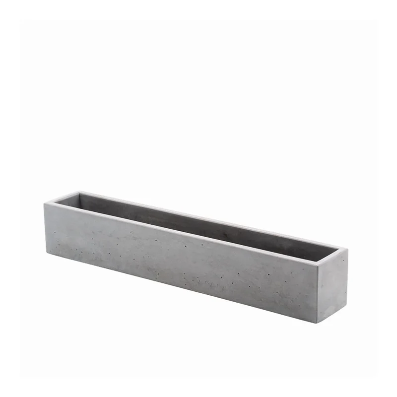 Beton Blumenkasten grau, länglich