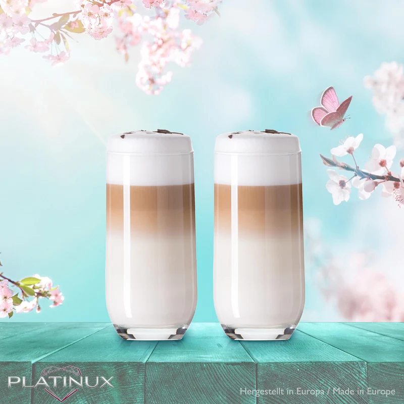 PLATINUX Elegante Trinkgläser aus Glas 240ml & 360ml Set 12-Teilig Spülmaschinenfest