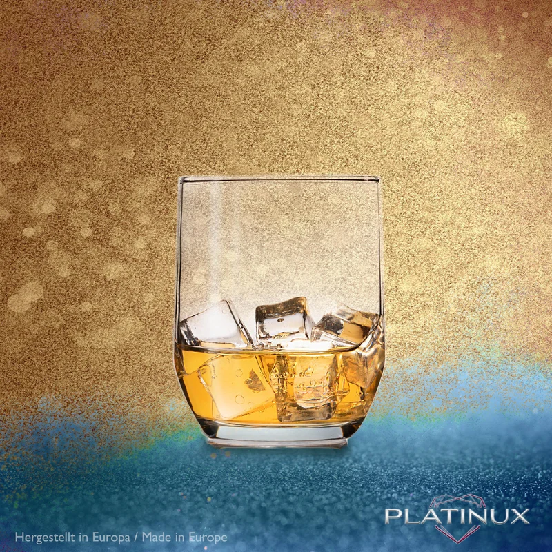 PLATINUX Elegante Trinkgläser aus Glas 240ml & 360ml Set 12-Teilig Spülmaschinenfest