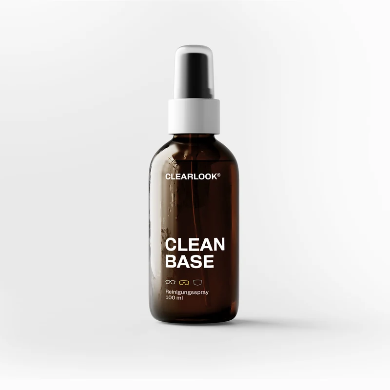 Reinigungsspray 'Clean Base' | in verschiedenen Größen | Glasflasche | für Brille und Visier | echte Seife | Vegan | Made in Austria