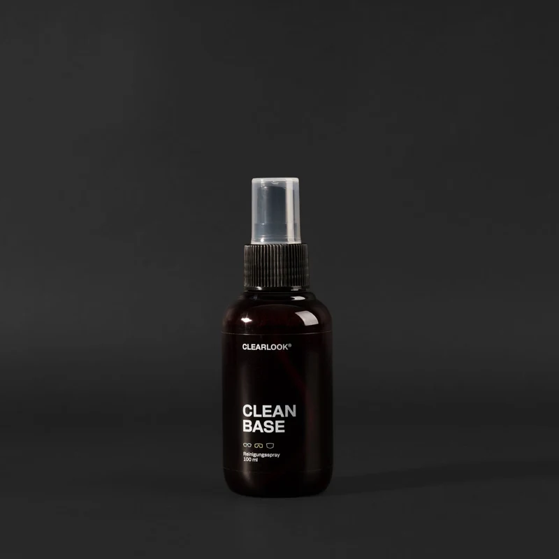 Reinigungsspray 'Clean Base' | in verschiedenen Größen | Glasflasche | für Brille und Visier | echte Seife | Vegan | Made in Austria