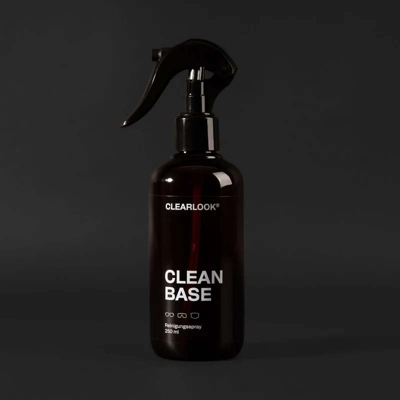 Reinigungsspray 'Clean Base' | in verschiedenen Größen | Glasflasche | für Brille und Visier | echte Seife | Vegan | Made in Austria