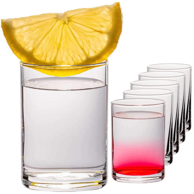 PLATINUX Shotgläser Set 6 Stück - Schnapsgläser 60ml klar spülmaschinenfest