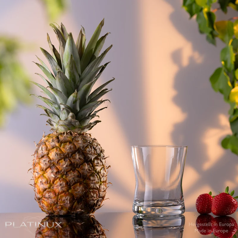 PLATINUX Trinkgläser 290ml X-Form Set 12-Teilig aus Glas "CrossLine" Spülmaschinenfest