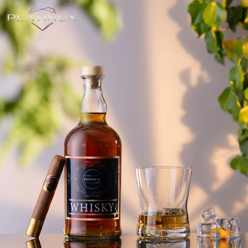 PLATINUX Whiskeygläser 290ml X-Form Set 2-Teilig aus Glas "CrossLine" Spülmaschinenfest