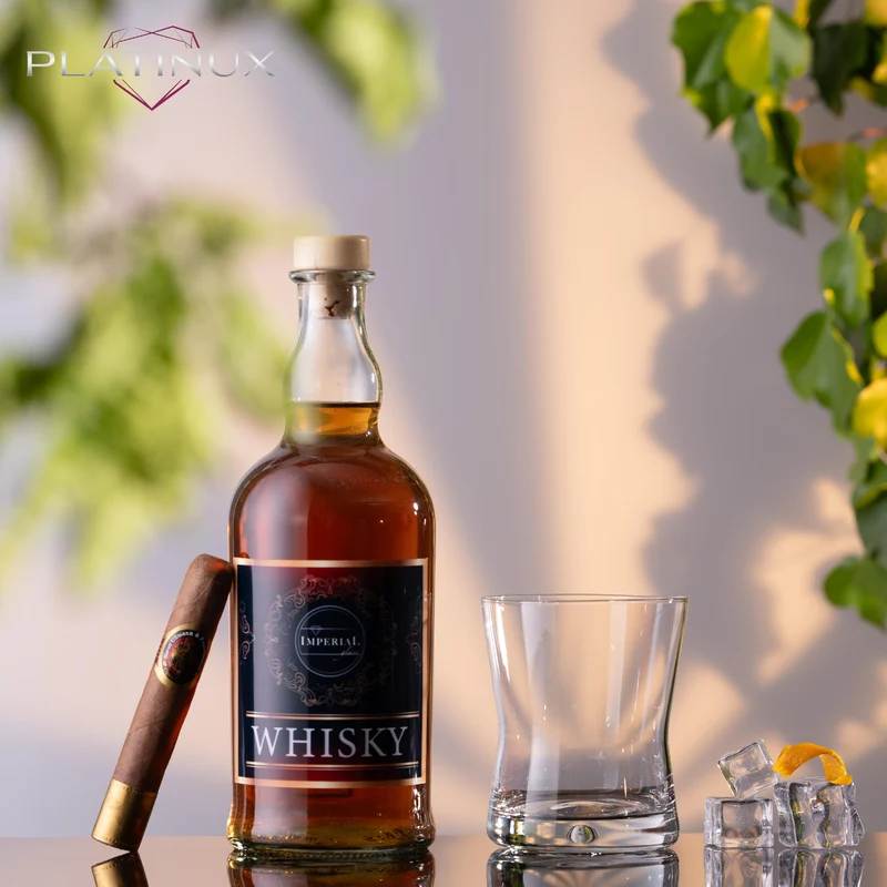 PLATINUX Whiskeygläser 290ml X-Form Set 2-Teilig aus Glas "CrossLine" Spülmaschinenfest