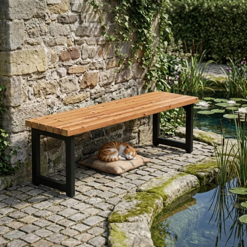Planken-Gartenmöbel 'Trend Living' | ThermoWood® | Beschläge feuerverzinkt, schwarz lackiert | Made in Europe