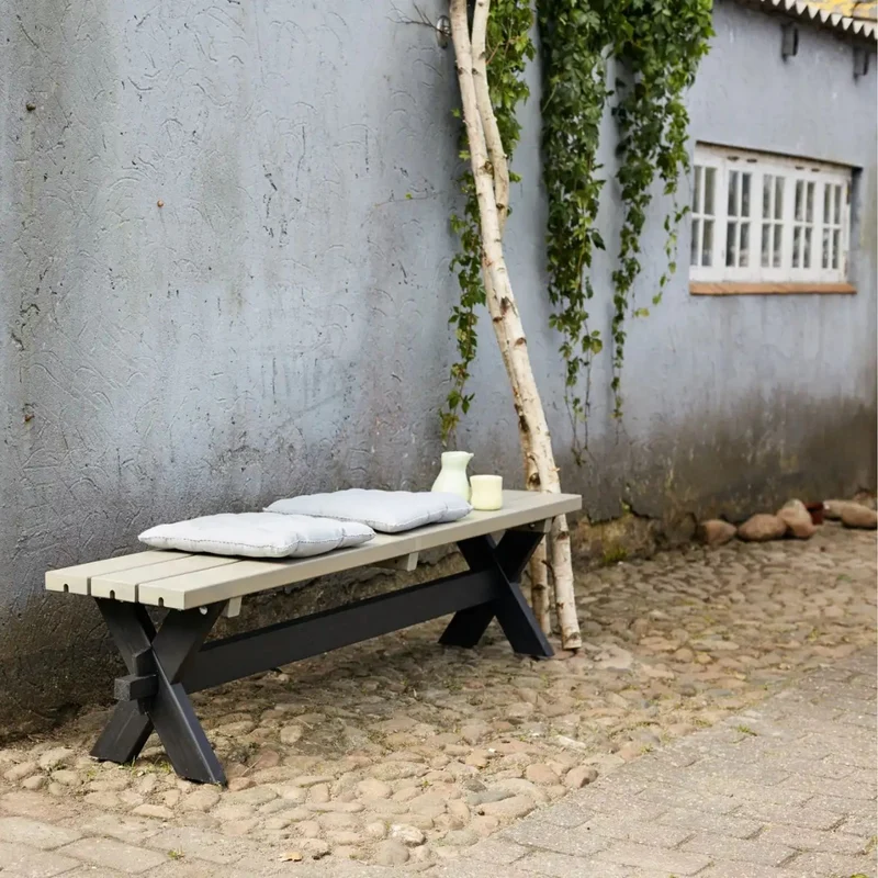 Planken-Gartenmöbel 'Nostalgie' | Kiefer druckimprägniert | Graubraun/Schwarz | Made in Europe