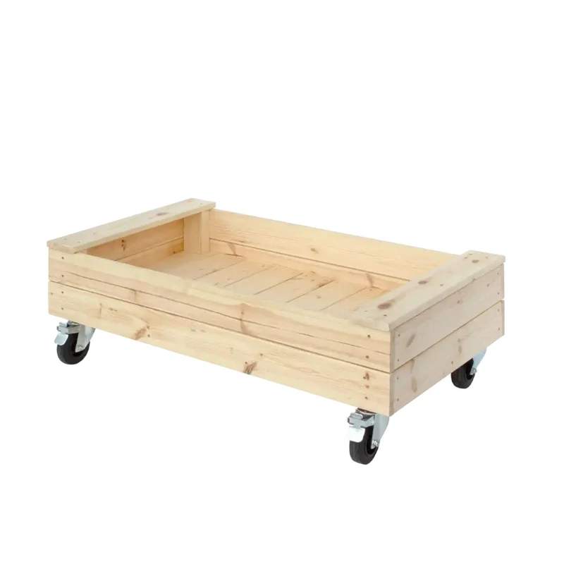 Sandkasten 'Fun' | mit Sitzbank | mit Rädern | Holz unbhandelt | Made in Europe