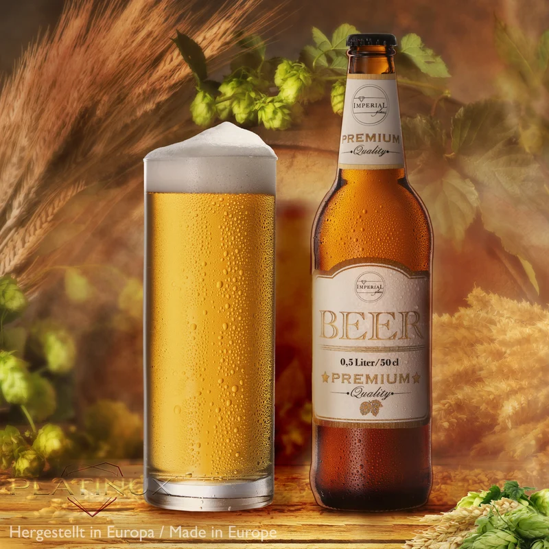 PLATINUX Hohe Biergläser 500ml (max. 630ml) Set 6-Teilig aus Glas Spülmaschinengeeignet